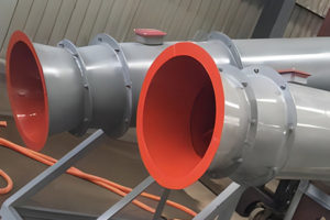 Fan axial flow flange pipe