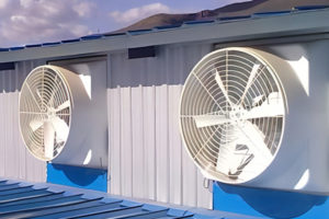 Application of negative pressure axial flow fan