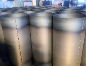 Carbon steel cylindrical drum - rolling & welding batch production