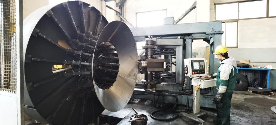 Industrial Centrifugal Fans CNC Metal Flanging Machine