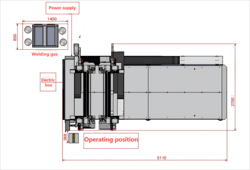 Angle Iron Flange Welding Machine Diagram