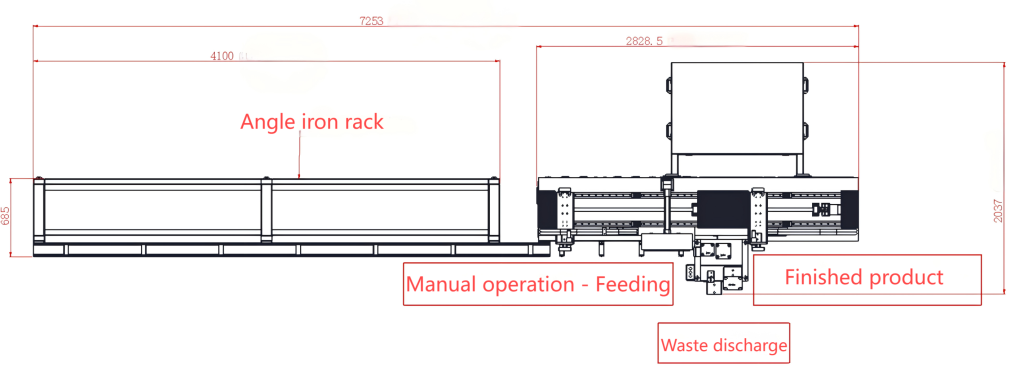 Angle Iron Punching Machine Diagram