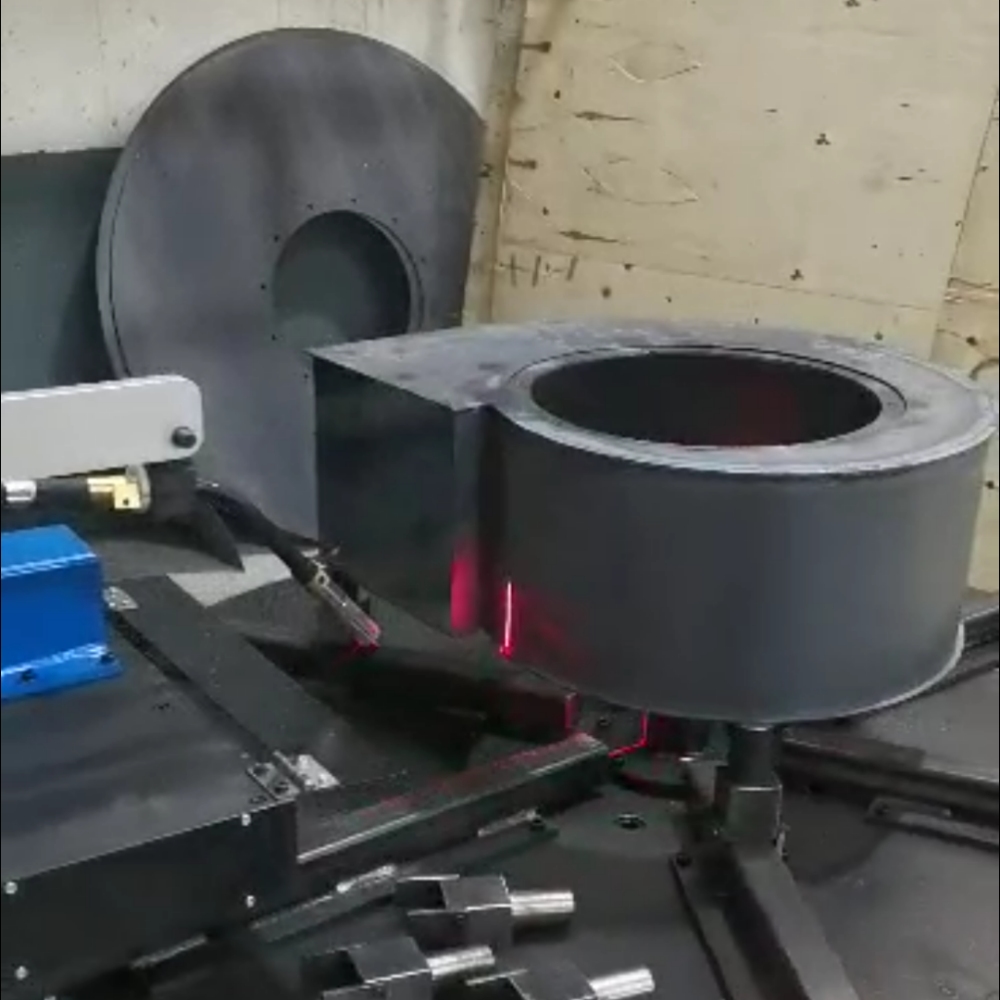 Centrifugal fan casing welding scanning