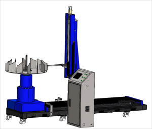 Industrial fan impeller blade spot welding machine