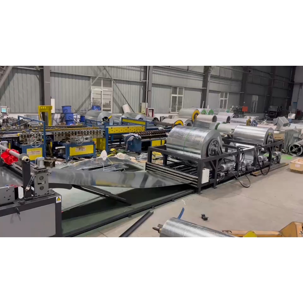 U Shape Auto Duct Forming Line 5-Decoiler(total 4 coilers)