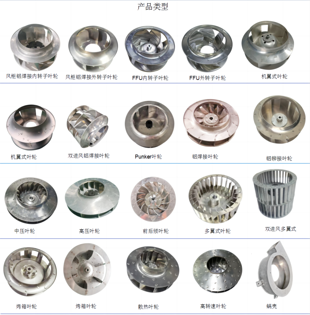 Various Fan Impeller Accessories