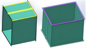 Welding position of rectangular air duct