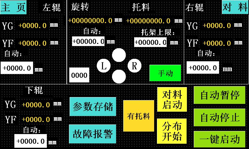 Rolling Machine Right Roller Material Positioning Parameters