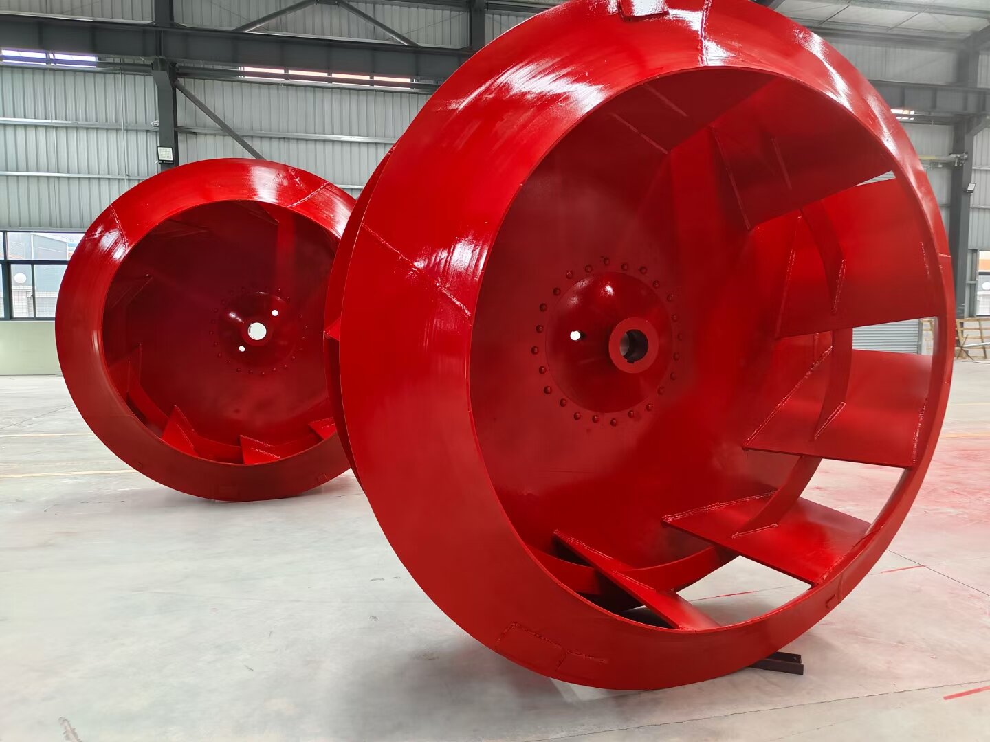 Carbon steel large diameter centrifugal fan impeller_