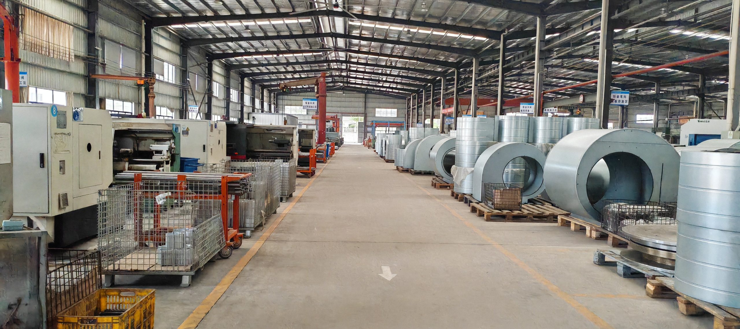 Galvanized sheet metal centrifugal fan volute forming_