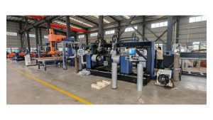 Automatic cylindrical tank rolling and welding production line