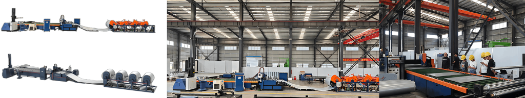 Automatic rolling production line for axial flow fans