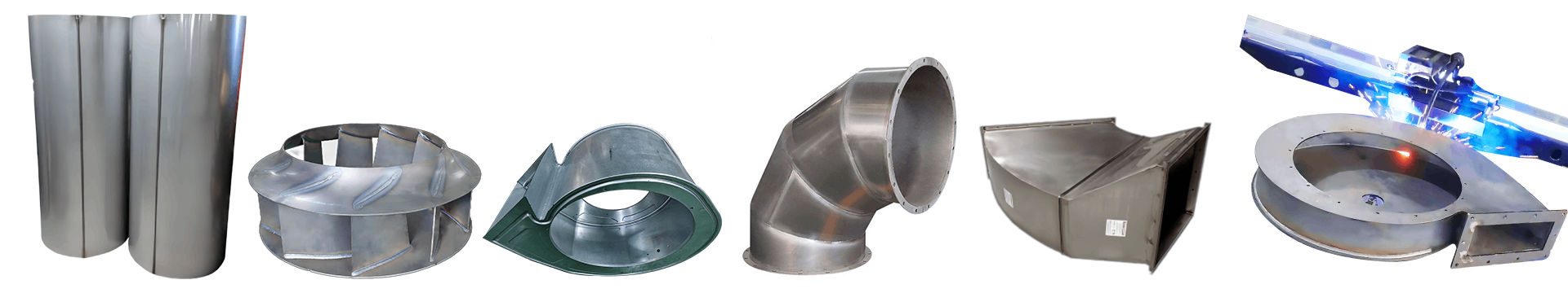 Industrial fan welding and forming samples