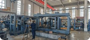 Large CNC flanging machine testing area