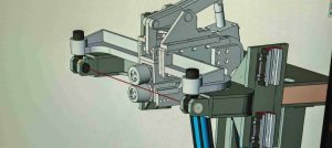 Adjustment of the flanging roller mechanism