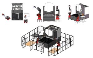 Flexible bending center with robot